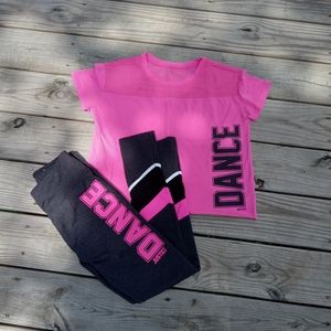 Justice Active Dance Leggings And Crop Top/Size 14/16-18/20